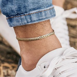 Tobillera Serpiente en oro laminado